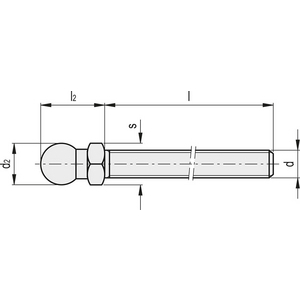 302325 - STELO PER PIEDINI DI LIVELLAMENTO ACCIAIO O ACCIAIO INOX ACCIAIO ZINCATO LUCIDO SM-14-M12X68