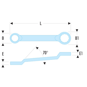 CHIAVE POLIGONALE 55A.22X24