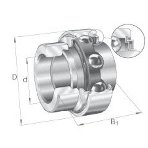 INA E 30 KLL/AH02/ID+21+10 INSERT KOGELLAGER