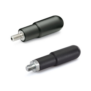 120631 - IMPUGNATURA CILINDRICA GIREVOLE TECNOPOLIMERO PERNO IN ACCIAIO ZINCATO I.621/60+X-M6