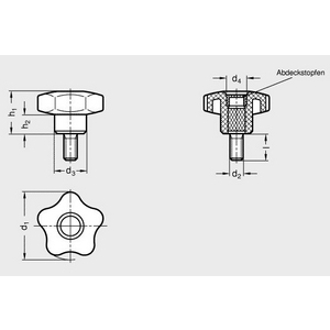 GN5337.2-40-M6-30 Sterngriffschraube Elesa