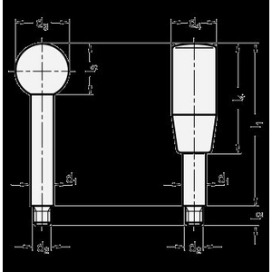 GN310-8-80-A-NI Griffstange Edelstahl