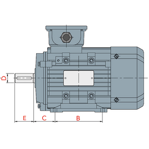 860324-MOTORE KW 0,18 6P B14 IEC71A 3PH 230/400V 50HZ IP55 CLF IE1 ALLUMINIO