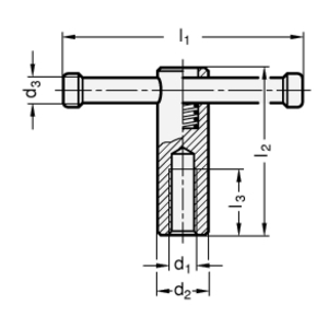 DIN6307-M12 Knebelmutter (loser Knebel)
