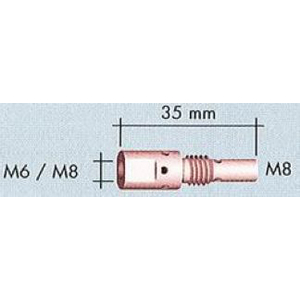 SUPPORT TUBE CONTACT M8 MB25/352 UE=10