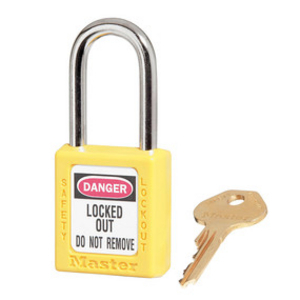 CADENAS JAUNE ZENEX - CLE DIFF AVEC ETIQ.-DANGER-