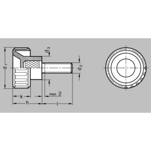 GN591-16-M5-10 Rändelschraube Elesa