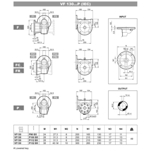 201480126-RIDUTTORE VF 130 P1 20 P132 B5 B3