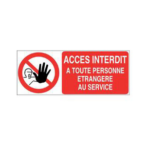 PANNEAU RESTRICTION ACCES/CIRCUL D.320MM PVC