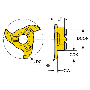 COROMANT COROMILL KOP GROEFSTEKEN 327R12-22 10005-RM 1025