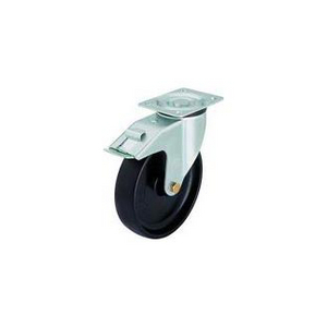 ROULETTE PIVOTANTE EN TOLE DACIER, VERSION MI-LOURDE, AVEC