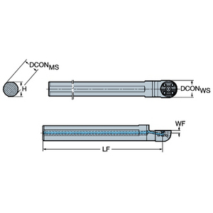 ADAPTATEUR QUEUE CYL. AVEC MEPLAT VERS COROTURN SL