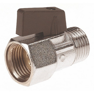 MECALINE MINI KOGELKRAAN MESSING VERNIKKELD BI/BU PN16 1/2''