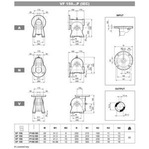 101620210-RIDUTTORE VF 150 A 30 HS B3