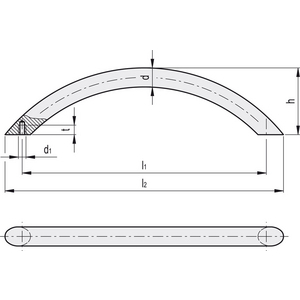 GN.26331-MANIGLIA AD ARCO ACCIAIO INOX GN 424.5-10-192