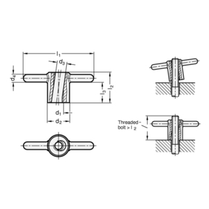 GN6305.1-M12-ST Schnellspann-Knebelmutter