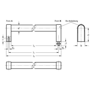 GN669-28-300-A-SW Systemgriff schwarz KU-beschichtet