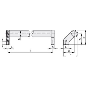 GN.27662-MANIGLIA TUBOLARE DISASSATA LEGA DI ZINCO E ALLUMINIO GN 333-28-200-A-SW