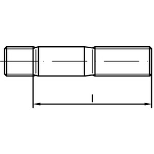 DIN939 M20X55 5.8 Stiftschraube, Einschraubende=1,25 d