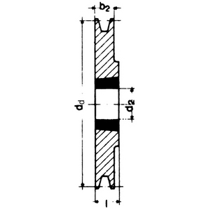 SPB 180X2-2517 Keilriemenscheibe für Taper-Spannbuchse EN-GJL 200