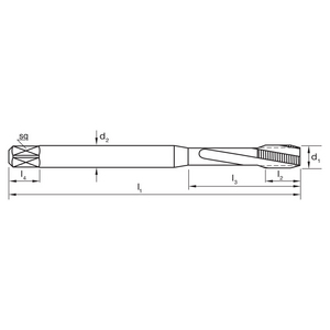 TARAUD M8X1,25 HELICO T215 6HX R15 TI DIN371 C PM-CO.TICN