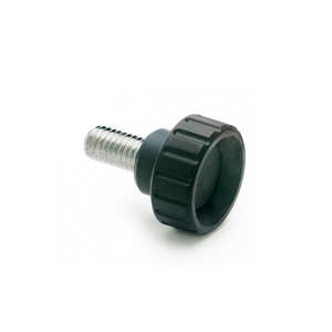 6361 - MANOPOLA SCANALATA TECNOPOLIMERO PRIGIONIERO FILETTATO IN ACCIAIO ZINCATO BT.16 P-M4X20