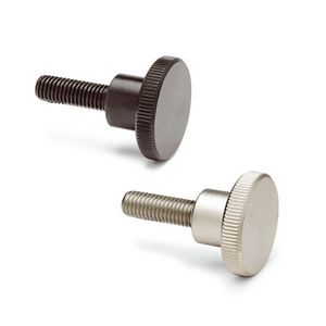 GN.29767-MANOPOLA ZIGRINATA ACCIAIO INOX DIN 464-M6-16-NI