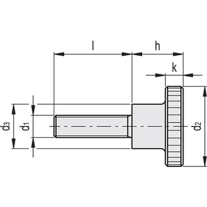 GN.29767-MANOPOLA ZIGRINATA ACCIAIO INOX DIN 464-M6-16-NI