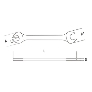 000550057-CHIAVE A FORCHETTA DOPPIA 14X17 55 14X17