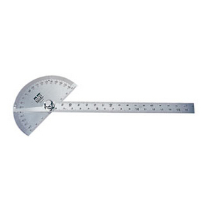 RAPPORTEUR D'ANGLE INOX DB REGLE GRADUEE 300MM SECTEUR 90 UE10