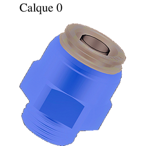 PI01 - MALE STUD FITTINGS METRIC PARALLEL