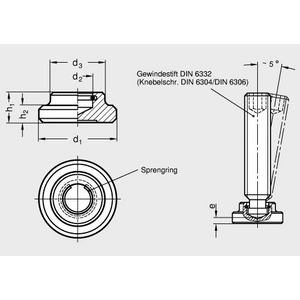 DIN6311-25-S Druckstück