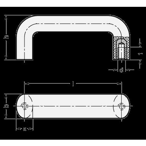 GN625-300-SW Elesa-Bügelgriff, schwarz
