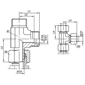 ERMETO INSTELBARE L-KOPPELING EVL08LOMDCF