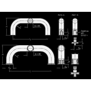 ELESA+GANTER BEUGELGREEP, RVS GN 426.5-20-250-A