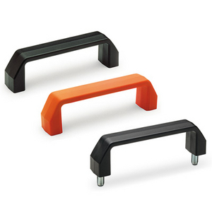 37296-MANIGLIA A PONTE TECNOPOL. TECNOPOL. (POLIAMMIDE). BOCCOLA OTTONE FORO CIECO FILET. M.543/150 B-M8-C9