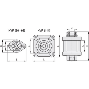111321 - INDICATORE VISIVO DI FLUSSO FLANGE TERMINALI IN TECNOPOLIMERO TRASPARENTE BOCCOLE IN OTTONE HVF.92-1/2