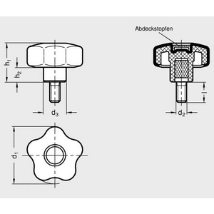 GN5337.6-53-M10-20 Softline-Sterngriffschraube