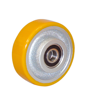 ROUE 160KG D. 75 25MM POLYU. MOYEU R.BILLES