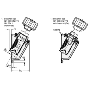 GN664.1-G11/4 Einfüllsieb für Seitenmontage Elesa