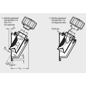 GN664.1-G11/4 Einfüllsieb für Seitenmontage Elesa