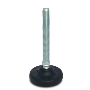 PIEDINO D. 105 PLASTICA FERRO M16X100 ANTISCIVOLO 10327