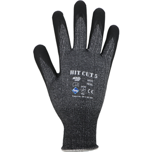 ASA-HIT5-07 ASATEX HIT5 Schnittschutzhandschuh Nitril schwarz Gr. 7