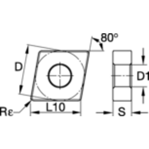 5301413-NEGATIVE INSERT ROUGHING CNMG120412UR WS10PT