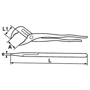 PINCE MULTIPRISE ENTREPASSEE ISOLEE 250MM