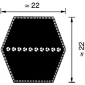22X22X5180 Doppelkeilriemen Optibelt