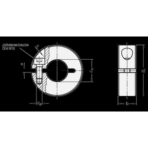 GN706.2-36-B15-A4 Edelstahl-Stellring (A4), Geschlitzt