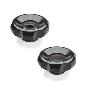 174131-VOLANTINO DI SER. A LOBI TECNOPOL. MOZZO IN ACCIAIO BRUNITO CON FORO PASSANTE LISCIO VL.640/50 FP-A-10