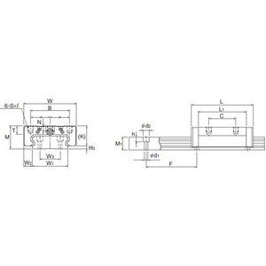 THK KOGELGELEIDERBLOK SHW-27-CR-SS(CK-GK)