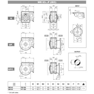2G22012131-RIDUTTORE W R 63 U 114 P71 B5 B3